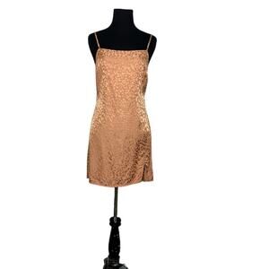 Urban Outfitters copper brown animal print mini dress size 8P